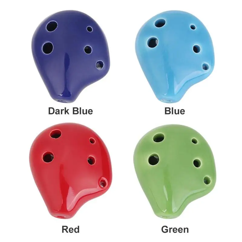 6 trous en céramique flûte Mini Portable C Tone Alto enfants jouet Instruments de musique Mini flûte en céramique enfant jouet cadeau