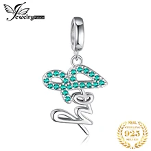 JewelryPalace 925 пробы серебро Проложить зеленым фианитом радость Шарм бисер Fit Браслеты Новая горячая Распродажа для Для женщин