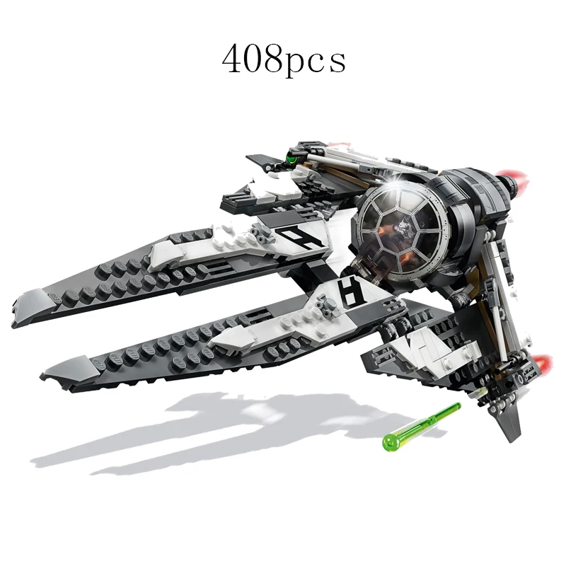 

2020 Star Wars Black Ace TIE Interceptor Compatible Legoinglys Star Wars 75242 Building Blocks Toys for Children Birthday Gift