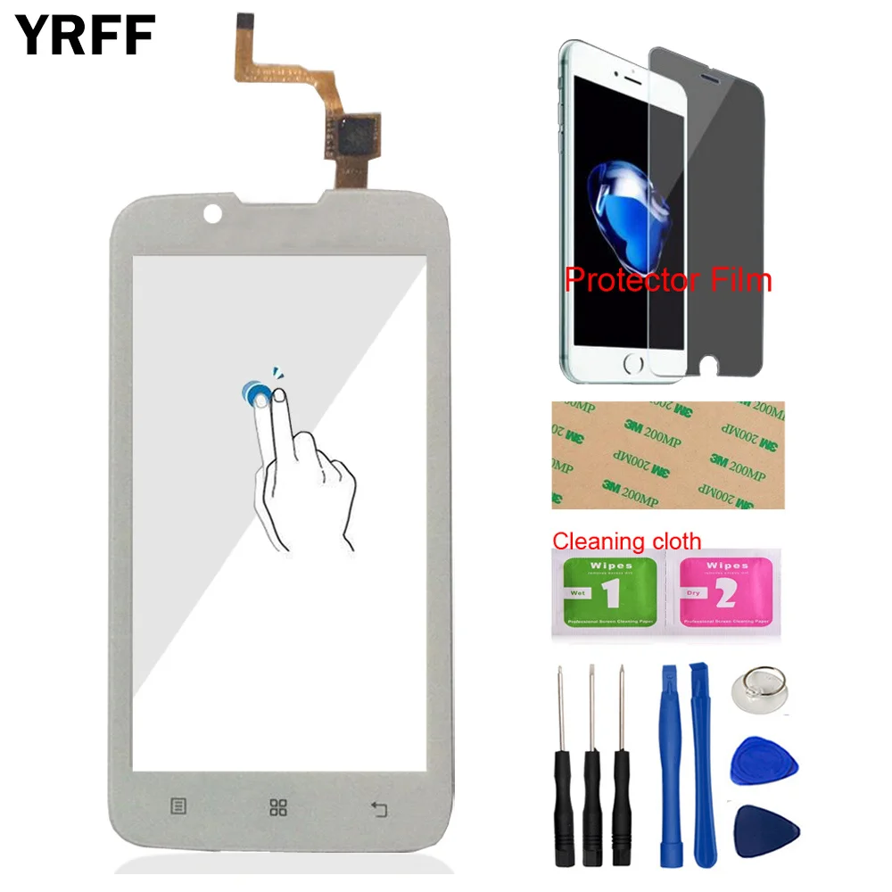 YRFF 4 5 &quotЧерный Белый для Lenovo A328 A 328 сенсорный экран стекло дигитайзер панель
