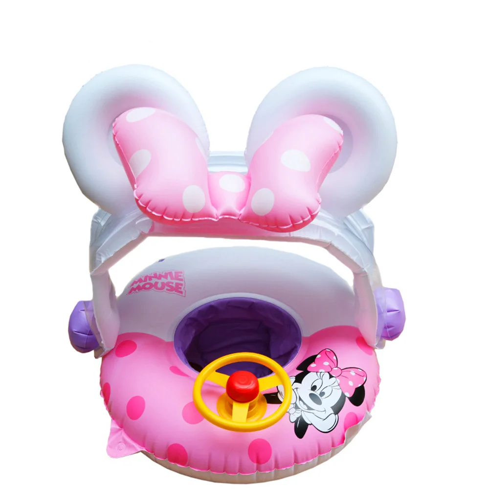 

Cartoon Baby Swimming Ring with Sunshade Pool Float Inflatable Swimming Circle Floating Baby Seat Swimming Pool Toys Party