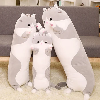 

Cute Plush Toys Cat Cuddle Pillow Animal Stuffed Toys Bed Cushion lovely rabbit Plush doll sleeping pillow THM023