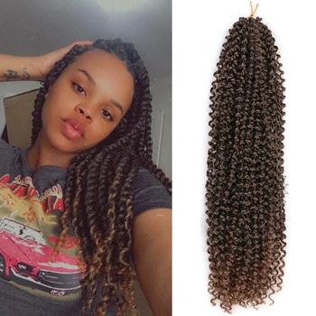 

synthetic ombre passion twist crochet hair extensions for african braids curly African style dreads crochet braiding hair