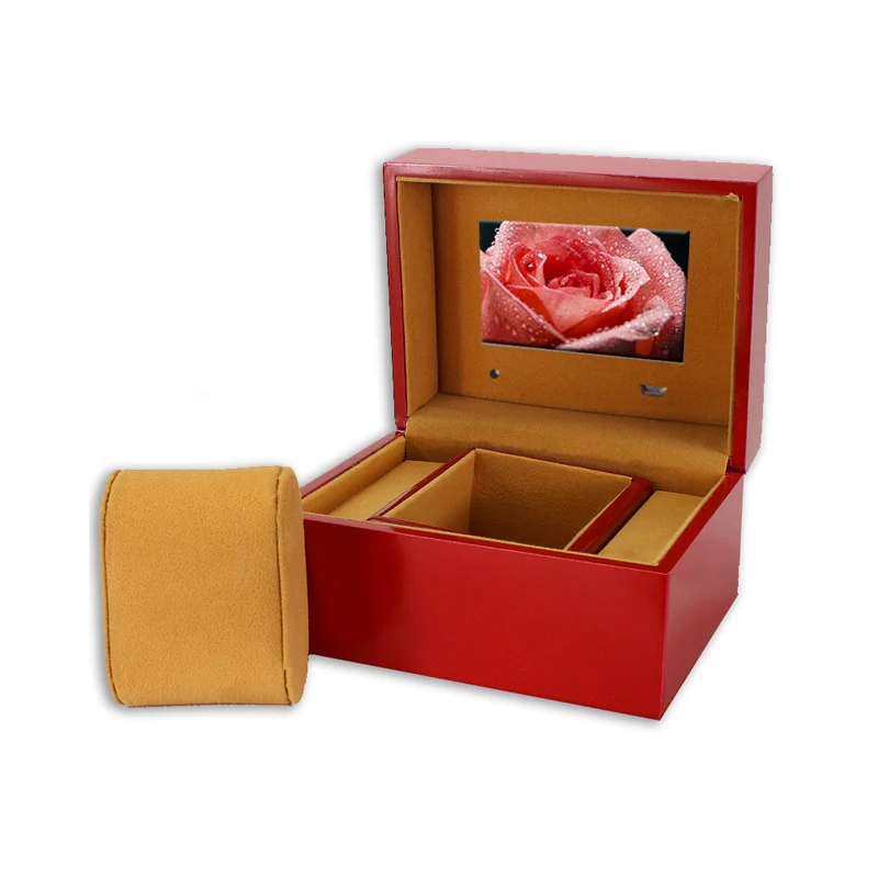 Заказной завод Шэньчжэнь 4,3 дюймов видео Подарочная коробка деревянные часы ЖК Видео подарочная коробка