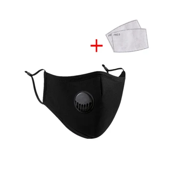

New Breathing Valve Mask Unisex Dust Masks Washable Cotton Mask Put Filter Reusable Adjustable Protect Face Mouth