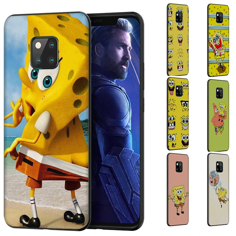 Чехол для телефона huawei Honor Y6 Y7 Y9 Prime 2018 2019 чехол забавная Губка Боб