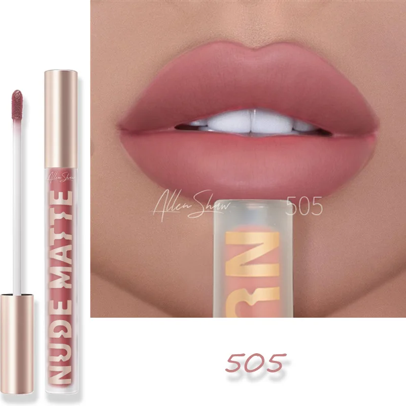 Nude Matte Lip Gloss 8 Color Waterproof Long Lasting Sexy Red Liquid Lipstick Moisturizing Nonstick Cup Makeup Lip Tint Cosmetic images - 6