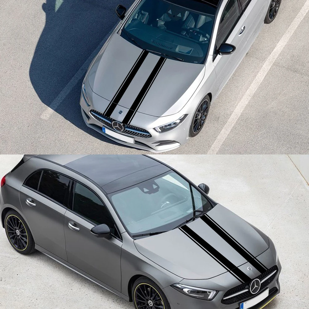 Крышка капота автомобильные наклейки Автомобильная виниловая пленка наклейки Mercedes Benz A gla GLC CLA 45 AMG W176 C117 W204 W205 C63 автомобильные принадлежности для тюнинга