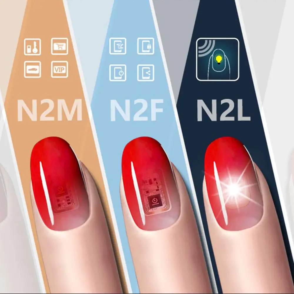 N2 умная наклейка для ногтей 3D дизайн для N2F/N2M/N2L встроенный чип Поддержка NFC функции смарт-карты смарт-устройств