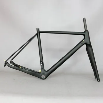 

2019 Thru Axle 142mm disc cyclocross carbon frame Gravel 700C Carbon Bike Frame, Di2 Carbon Cyclocross Frame with 100*12mm fork