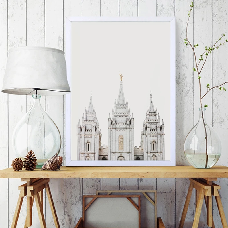 LDS Salt Lake Temple Art Prints Salt Lake City Vintage Wall Art Canvas