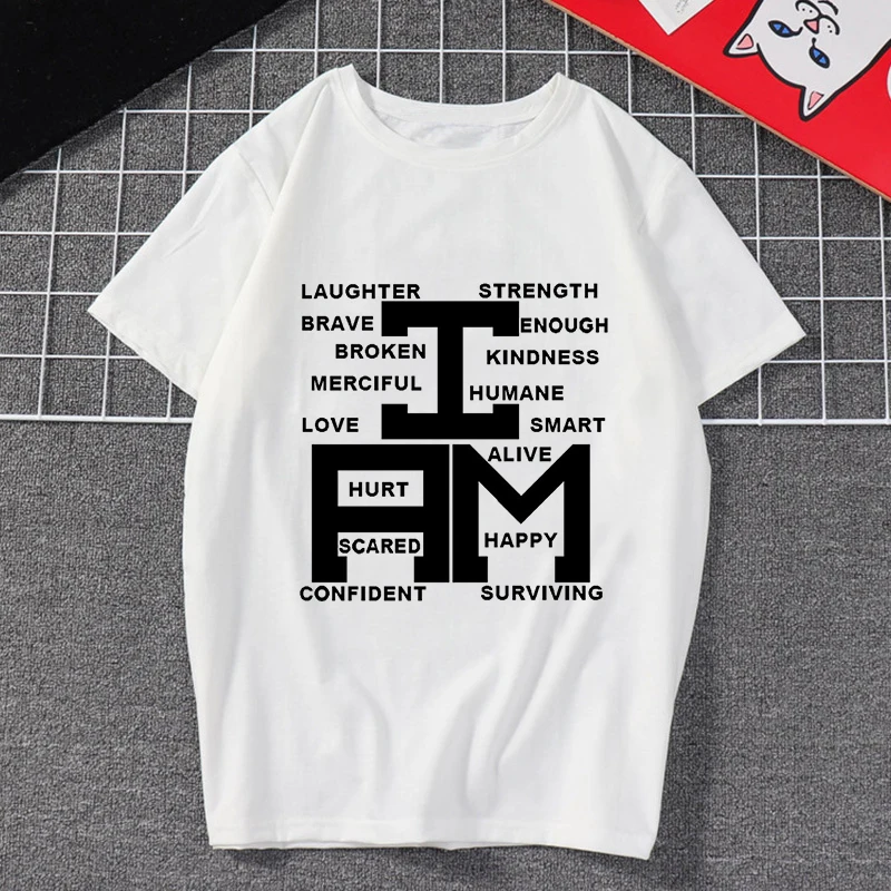 ERNESTNM Женская забавная футболка в Корейском стиле с принтом Футболка Harajuku модные