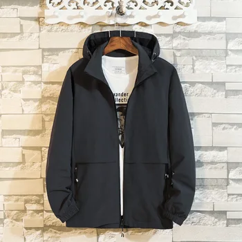 

Big Size Men's Wear Windbreaker Male Plus Fat Plus Tide Brand Fat Man Top Fat Autumn Fat People Are Thin Coat