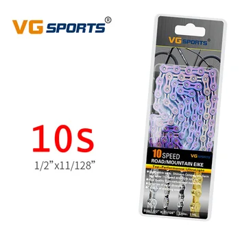 

116 Links Bicycle Chain Rainbow Metal Replacement Supply MTB Road Mountain