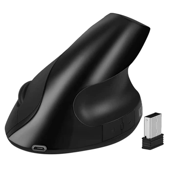 

Rechargeable Wireless Vertical Mouse, 2.4G Ergonomic Optical Mice with 3 Adjustable DPI 800/1200/ 1600