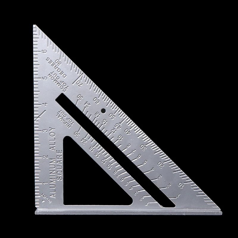 7 дюймовая алюминиевая стропильная треугольная линейка 18x18x25 см серебристый для