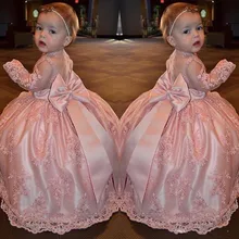 Robe pour enfants/Коллекция года, розовое платье с цветочным узором для девочек кружевные платья с аппликацией трапециевидной формы для девочек длинное вечернее платье для детей