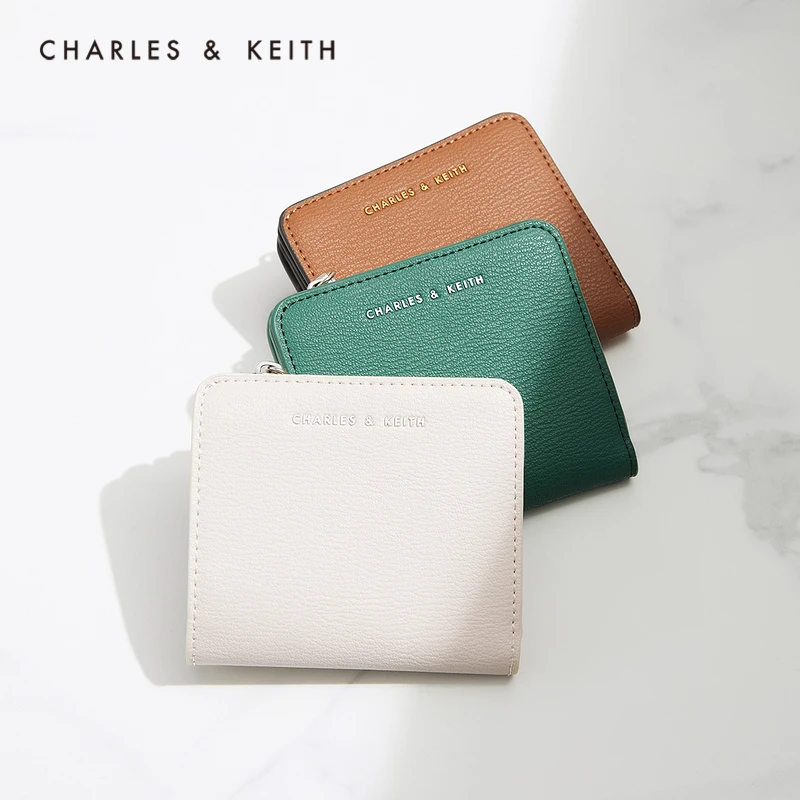 CHARLES＆KEITH New Arrival for Summer 2021 CK6-50770498-1 Women's embossed  mini short wallet