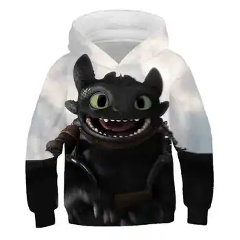 

Boys girls hoodies sweatshirts your dragon cartoon 3D printed hoodies casual kids clothes children long sleeve T-shirt clothing