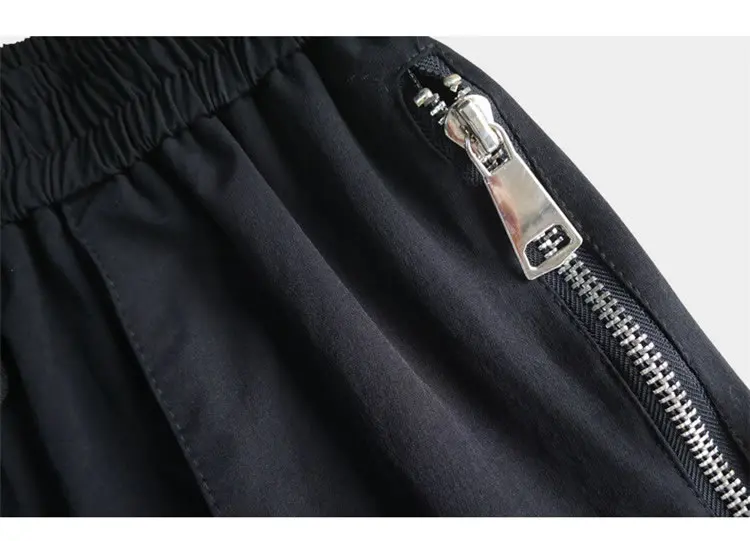 XITAO женские черные длинные штаны на завязках, элегантные женские штаны с эластичным поясом и карманами, зимние штаны-шаровары ZLL4554