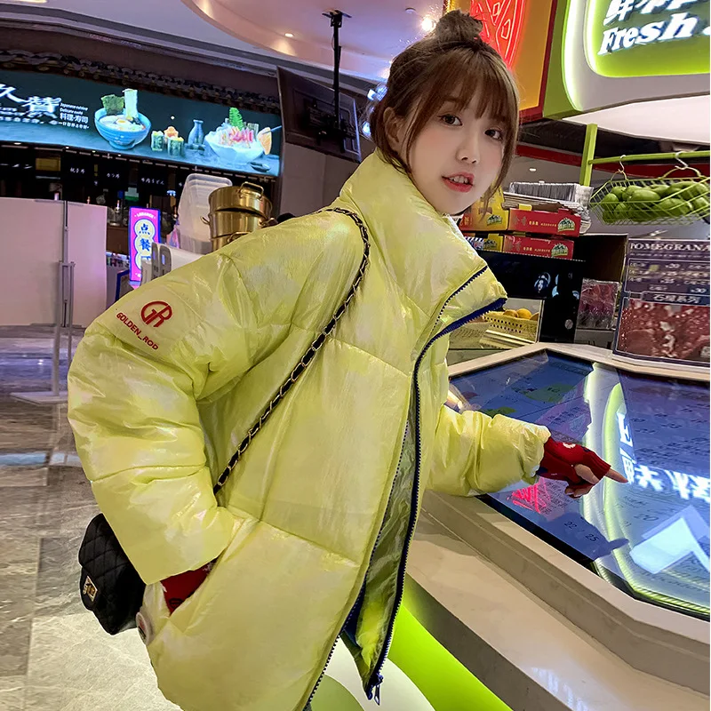 

Colorful 2019 New Style down Jacket Women's Korean-style Autumn And Winter Students down Coat Loose-Fit Online Celebrity Live Co