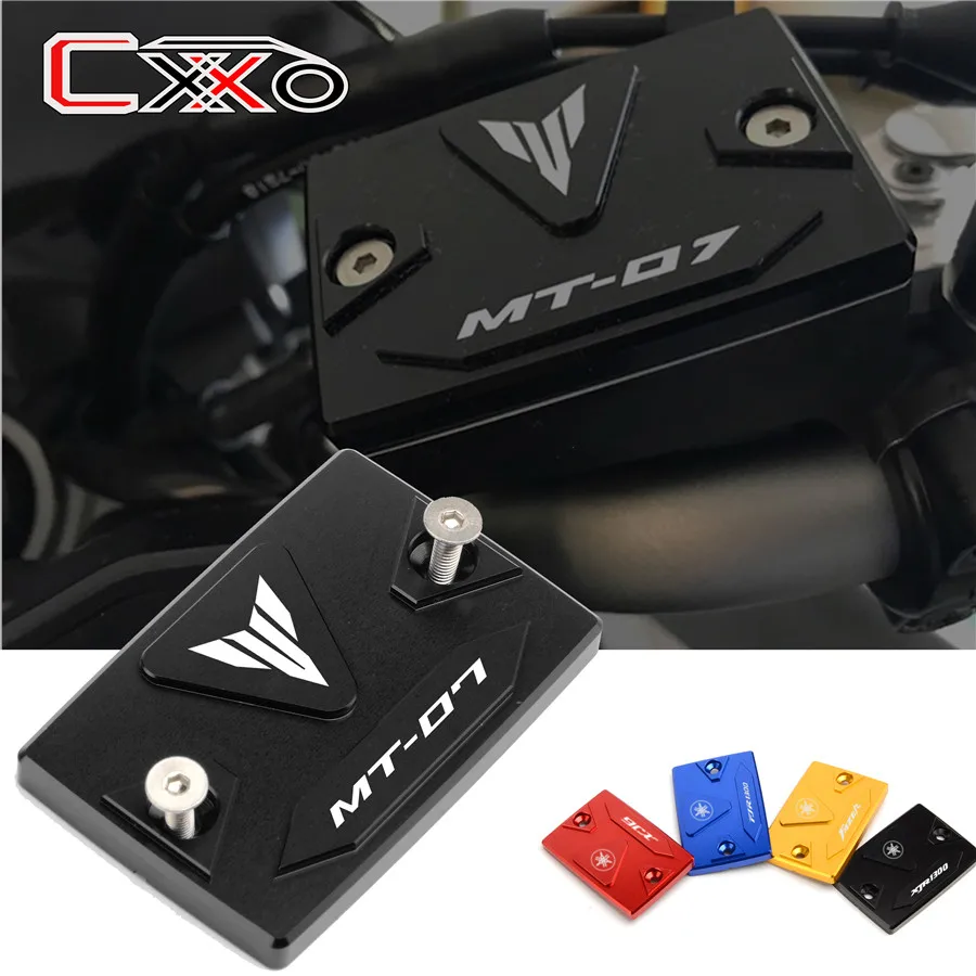 

LOGO Motorcycle Aluminum Front Brake Fluid Reservoir Cover For Yamaha MT07 Tracer MT-07 MT 07 mt09 Tracer 700gt 900gt 2018 2019