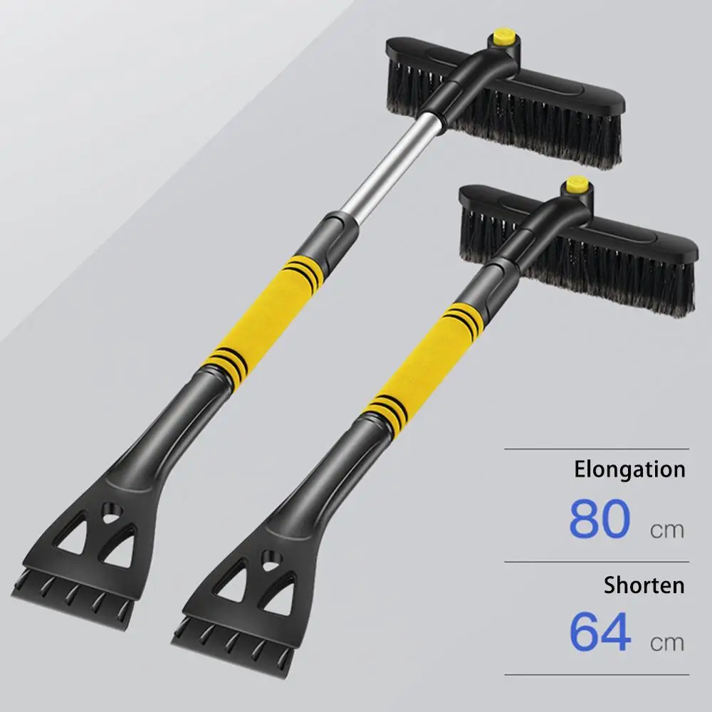 New Hot 3 In 1 Automobile Snow Scraper Vehicle Defrosting Tool Easy to Carry with Rotating Brush Head Without Damaging The Paint