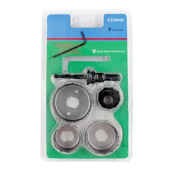 

M42 Bimetal Hole Opener Set Woodworking Hole Gypsum Board Pvc Plastic Downlight Punching 6Pcs Set