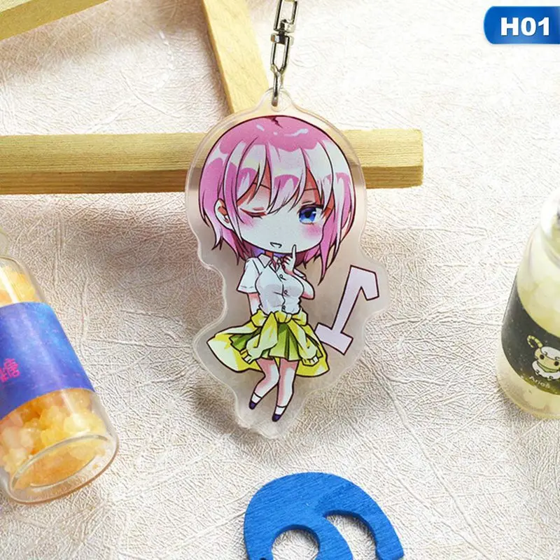 1 Gotoubun no Hanayome Nakano Ichika Nino Miku Yotsuba Itsuki брелок акриловая фигурка брелок-подвеска Подвески Подарки - Цвет: 1