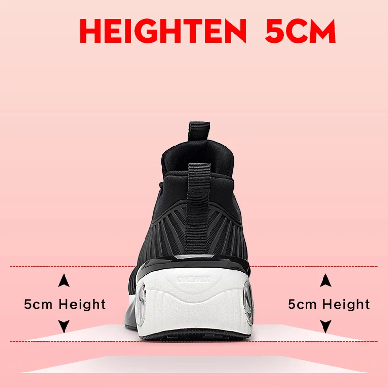 ONEMIX 2020 Women Running Shoes zapatos de mujer Sneakers High Increasing Air Breathable Jogging Sneakers Gym Walking Trainers