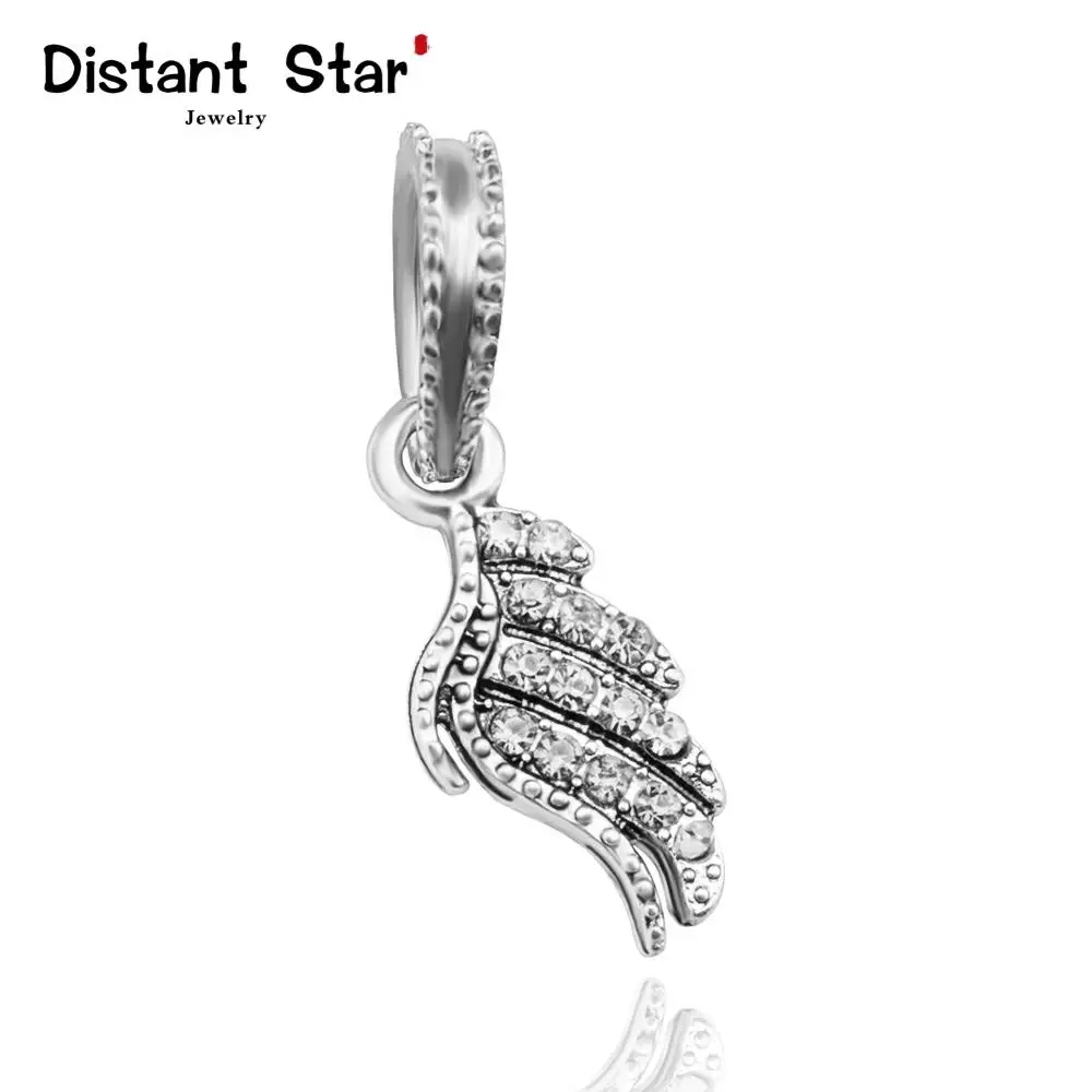 Высококачественные Серебристые Подвески с крыльями для браслета ожерелья