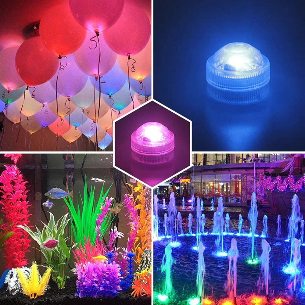 IP68 водонепроницаемый с батарейным питанием RGB погружной светодиодный подводный