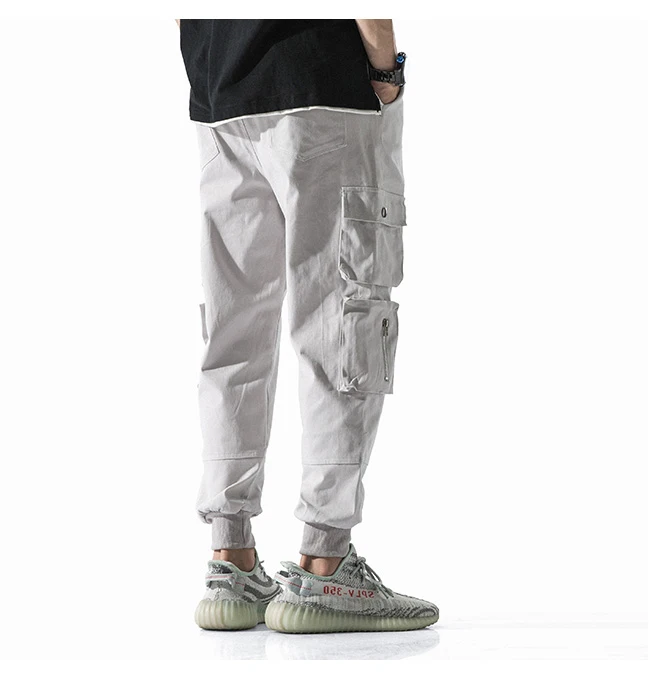 LAPPSTER-Youth Men Streetwear Hip Hop Joggers Pants Mens Harajuku Black Cargo Pants Male Fashions Black Pockets Track Pants