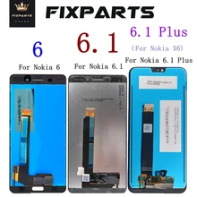 Para Nokia 6 pantalla LCD digitalizador de pantalla táctil X6 2018 TA-1054 TA-1050 TA-1045 para Nokia 6,1 Plus reemplazo de pantalla LCD(China)