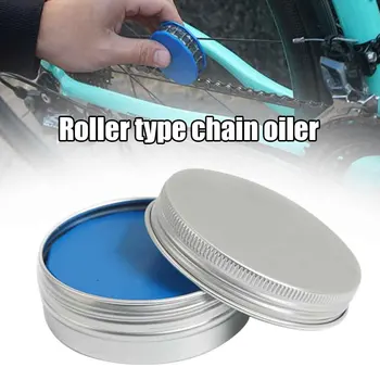 

Protection Gear Bike Chain Oiler Artificial Wool Lubricant Roller Biodegradable Outdoor Cycling Portable Repair Tools Cleaner