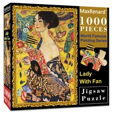 MaxRenard 2pcs/Lot Jigsaw Puzzle for 1000 Pieces Thicken Paper Van Gogh Art Puzzles for Adults Games Toys for Christmas Gift