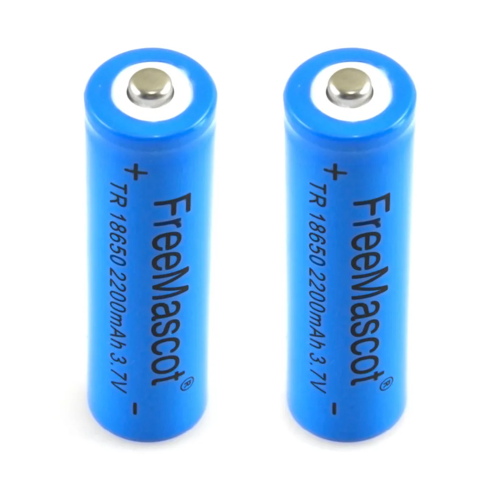 CWLASER FreeMascot 3,7 V 2200mAh TR 18650 литий-ионная аккумуляторная батарея(2 шт)(синий