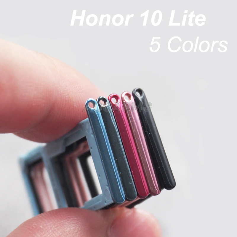 Aocarmo SD MicroSD Holder Nano Sim Card Tray Slot For Huawei p smart () / Honor 10 lite POT-LX3 POT-LX1 POT-LX2J