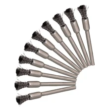 10 шт. 5 мм щетка из нержавеющей стали мини щетка из медной проволоки электрическая шлифовальная очистка Удаление ржавчины полировальная шлифовальная машина роторный инструмент