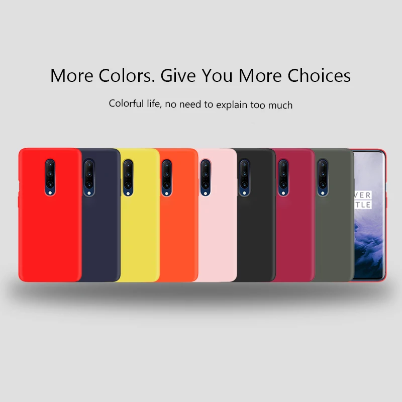 Для OnePlus 7 Pro Чехол жидкий силиконовый Мягкий противоударный чехол для OnePlus 7T Pro Чехол TPU полная защита для Oneplus 6 6T чехол