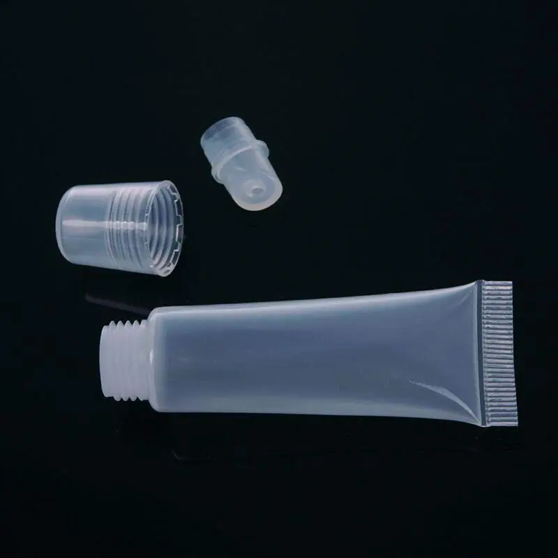 

100Pcs 8g 10g 15g Empty Lip gloss Soft Tubes Lip Balm Sunscreen Cream Cosmetic Bottle Squeezable Plastic PE DIY Balm Container