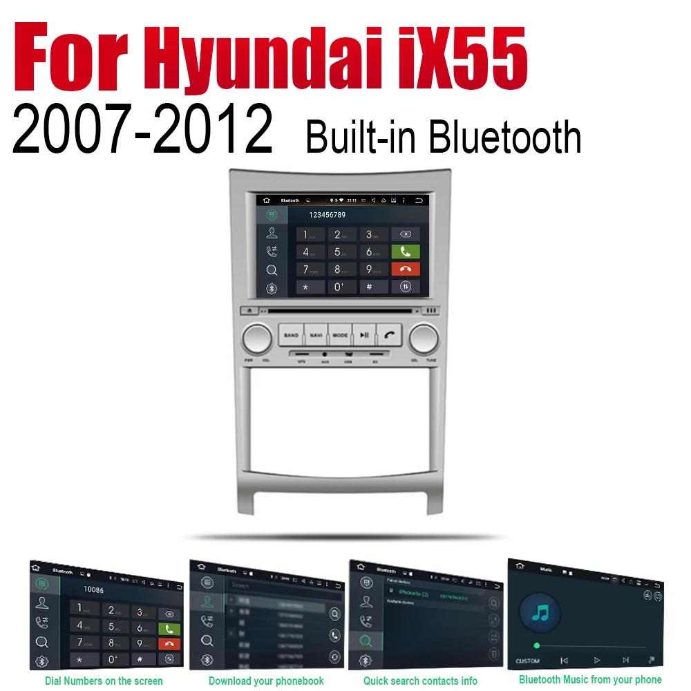 Автомагнитола ZaiXi 2 Din Android DVD для Hyundai Veracruz iX55 2007 ~ 2012 автомобильный мультимедийный