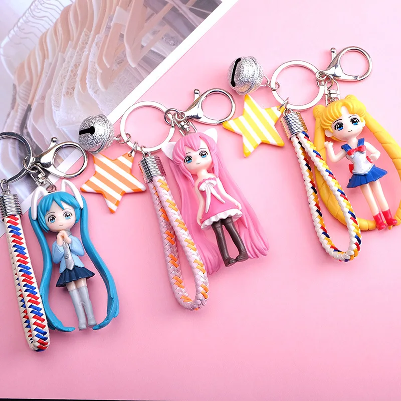 Cute Sailor Moon Pendant Charm Alloy Chain Bag Accessories Women Gift Handmade