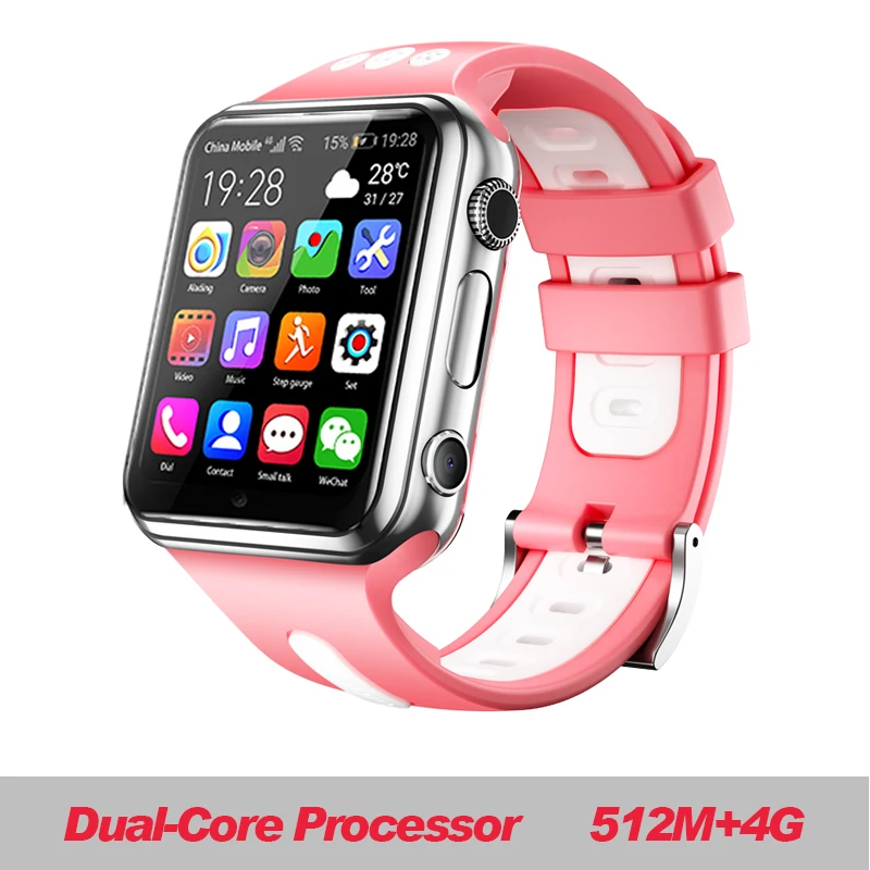 W5 4G silver pink 696 4G gps Wi-Fi местоположение студенческие/Детские умные часы телефон H1/W5 android система часы приложение установка Bluetooth Смарт часы 4G sim-карта - Цвет: W5 4G silver pink