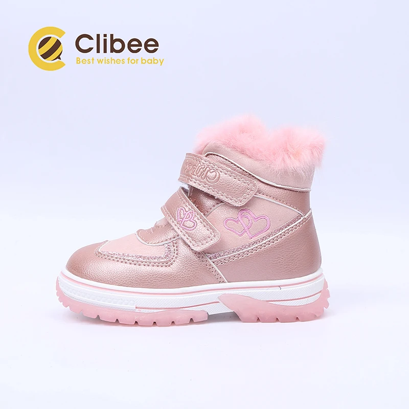 Детские теплые зимние ботинки CLIBEE для мальчиков и девочек повседневные