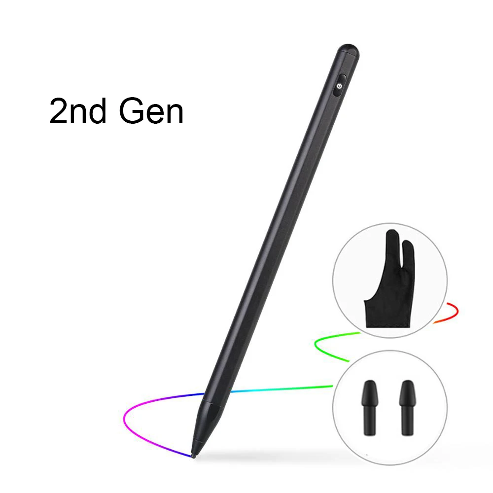 2nd Black Универсальный стилус для Xiaomi huawei samsung iPhone iPad 9,7 мини планшет стилус для iPad карандаш Apple Ручка для Apple Pencil 2 1 - Цвета: 2nd Black