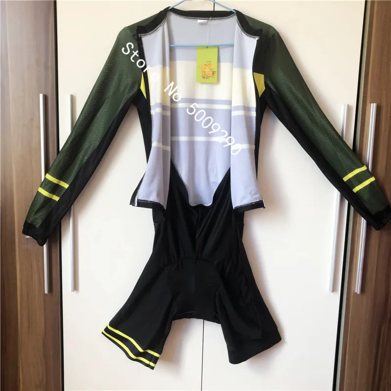 Pro Team триатлон костюм мужской черный с длинным рукавом Велоспорт Джерси Skinsuit комбинезон Майо Велоспорт Ropa ciclismo