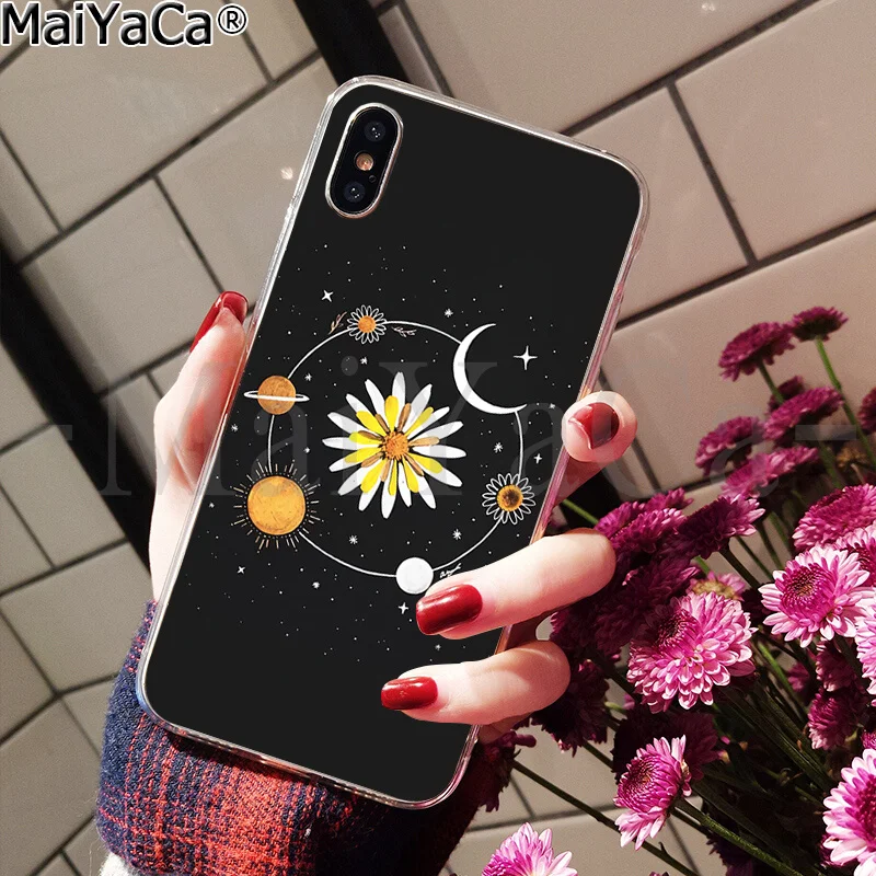 Art Sun Flowers Cat Snake Moon