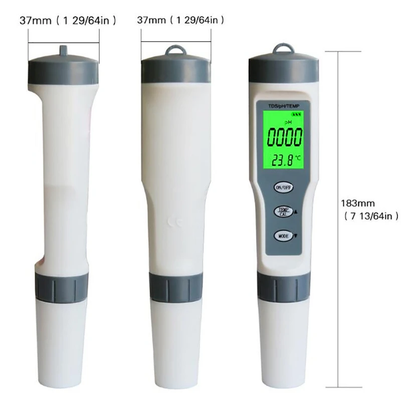 Профессиональный Цифровой тест воды er 3 в 1 тест Tds/Ph/Temp контроль качества воды тест er комплект для бассейнов питьевой воды