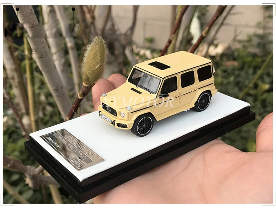 MOTORHELIX 1/64 For Benz AMG G63 2019 SUV Resin Diecast Car Model Kids Toys  Gifts Yellow/Red/Blue For Display Collection